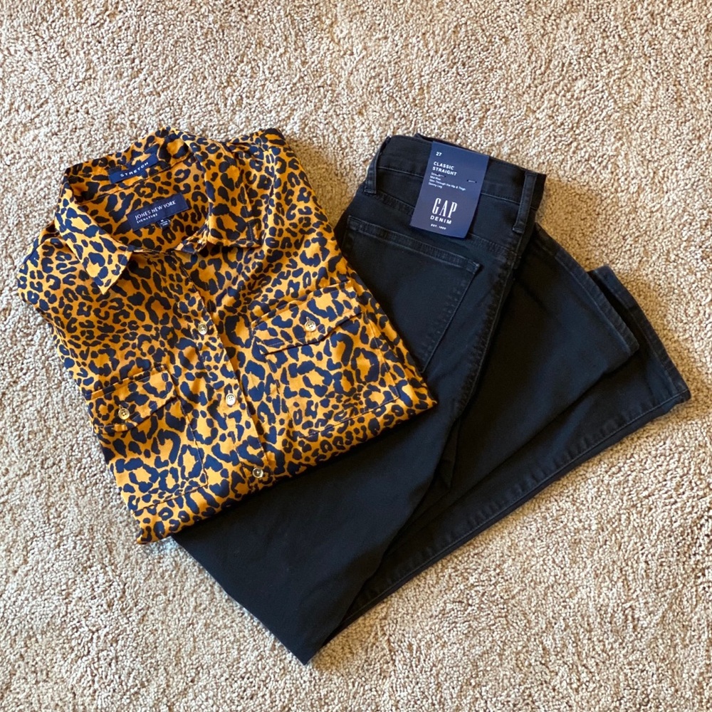 Jones New York Cheetah Print Blouse